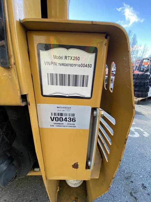 2015 Vermeer RTX250 - 9